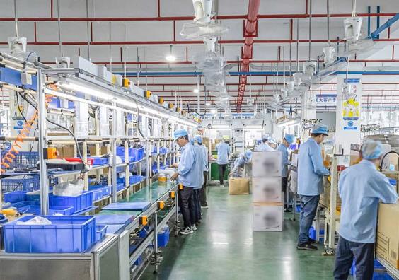 High-volume machining workshop and assembly area