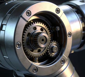 5-axis machined aluminum robotic articulation housing