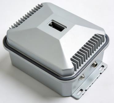 Outdoor aluminum RF transceiver enclosure with EMI gasket grooves