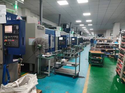 CNC machining center workshop