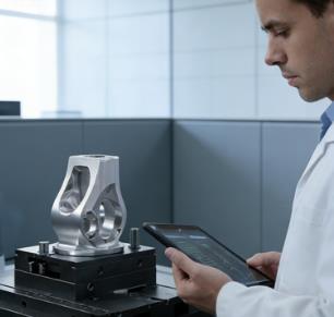 5-axis CNC machined titanium robotics joint connectors